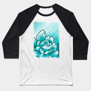 turquoise peony flower Baseball T-Shirt